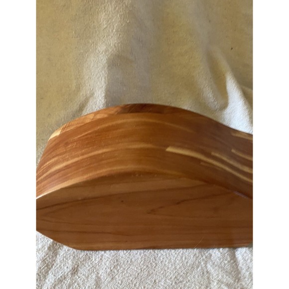 Abstract Hand made solid wood jewelry trinket box - Picture 9 of 9